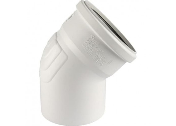 Отвод канализационный Rehau Raupiano Plus 40 мм 45° 11230841002