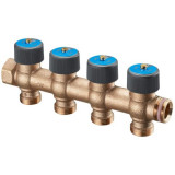 Коллектор регулирующий для воды Oventrop Multidis R на 4 контура 4200554