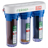 Фильтр трёхступенчатой очистки Гейзер Био 332 с краном для чистой воды 16017