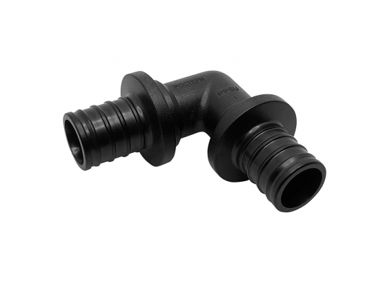 Угольник аксиальный Ростерм 25 (3,5) мм. из PPSU, равнопроходной 25ELBPPSU