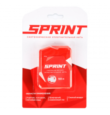 Нить уплотнительная для труб СантехМастер "SPRINT" 50 метров, бокс, блистер 61011
