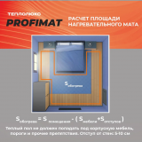 Нагревательный мат для теплого пола Теплолюкс ProfiMat (2,5 метра) (450 Вт) 100035700300