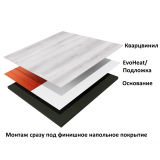 Нагревательный мат для теплого пола под кварцвинил Теплолюкс EvoHeat (5 метров) (200 Вт/2,5 кв.м) 100037128000