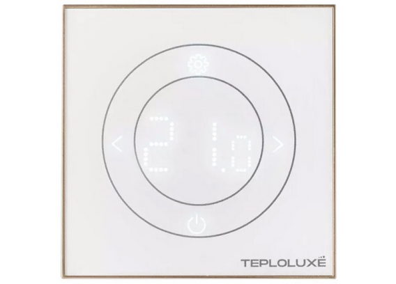 Терморегулятор электронный Теплолюкс Solus Zen Wi-Fi белый, с золотой рамкой 100000379300